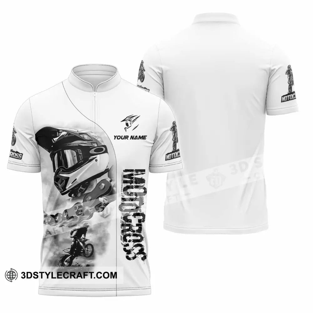 Unisex Shirt - Custom Motocross Shirt - Zipper Polo Shirt / S - T-shirt