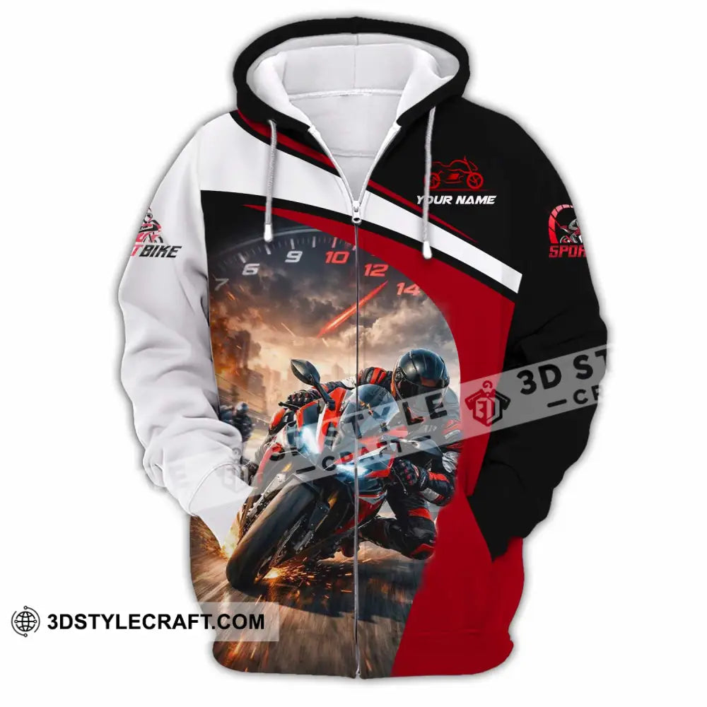 Unisex Shirt - Custom Motorbike Shirt - Zipper Hoodie / S - T-shirt