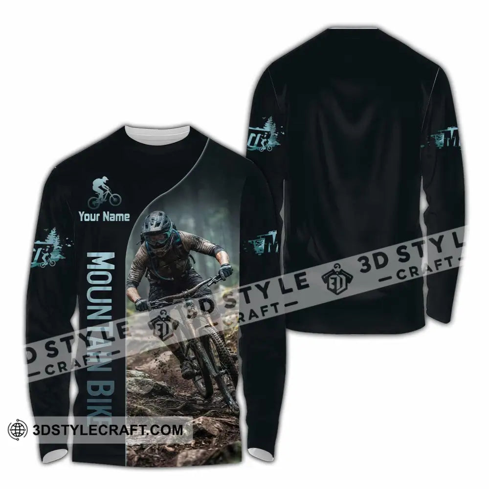 Unisex Shirt - Custom Mountain Bike Shirt - Long Sleeve Shirt / S - T-shirt