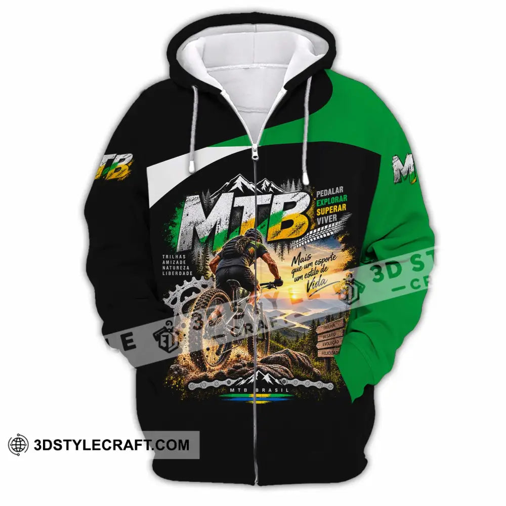 Unisex Shirt - Custom Mountain Bike Shirt - Zipper Hoodie / S - T-shirt
