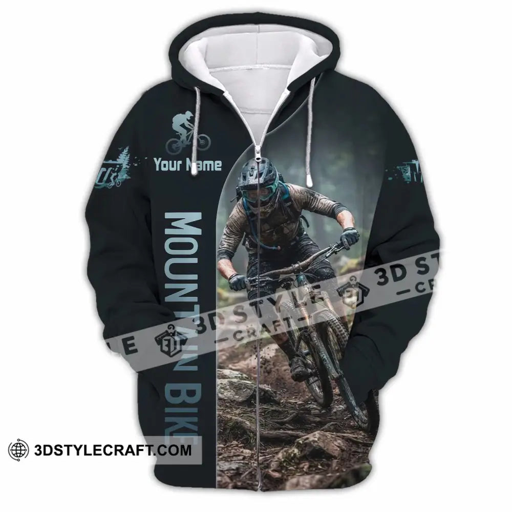 Unisex Shirt - Custom Mountain Bike Shirt - Zipper Hoodie / S - T-shirt