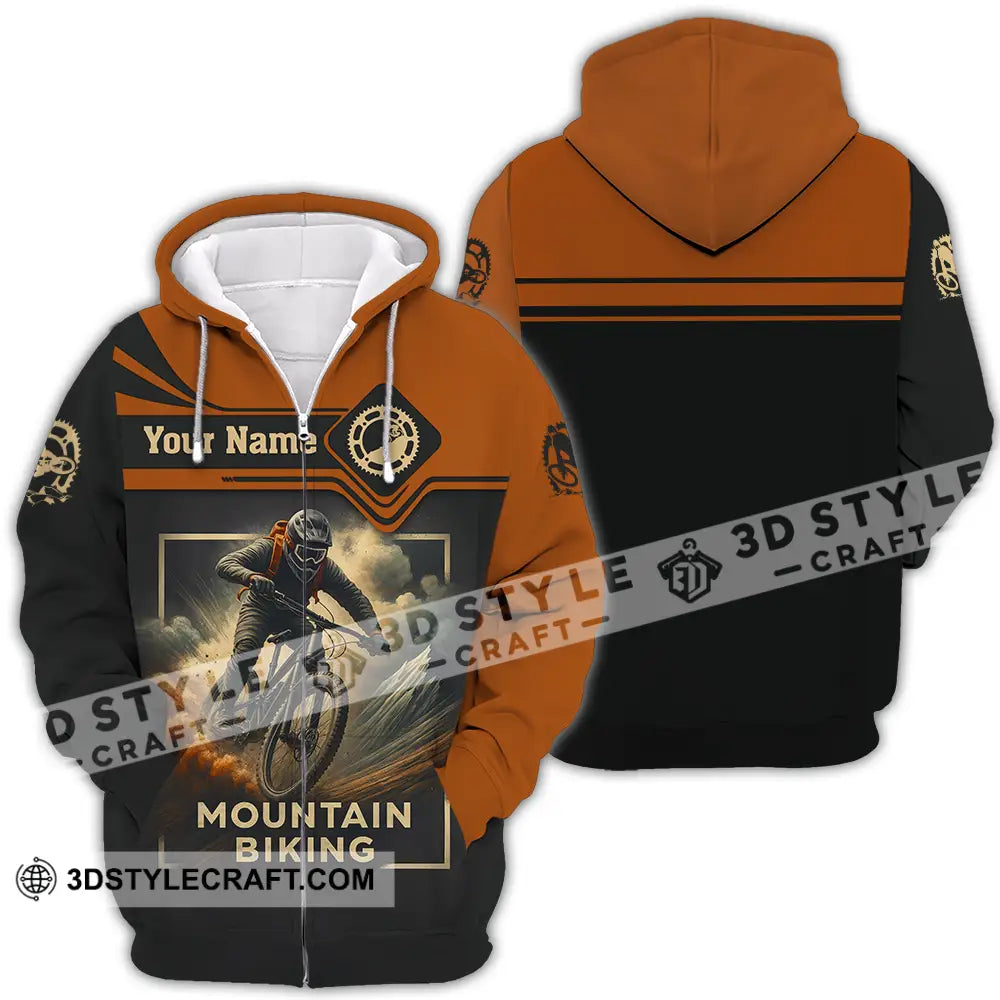 Unisex Shirt - Custom Mountain Bike Shirt Zipper Hoodie / S T-shirt
