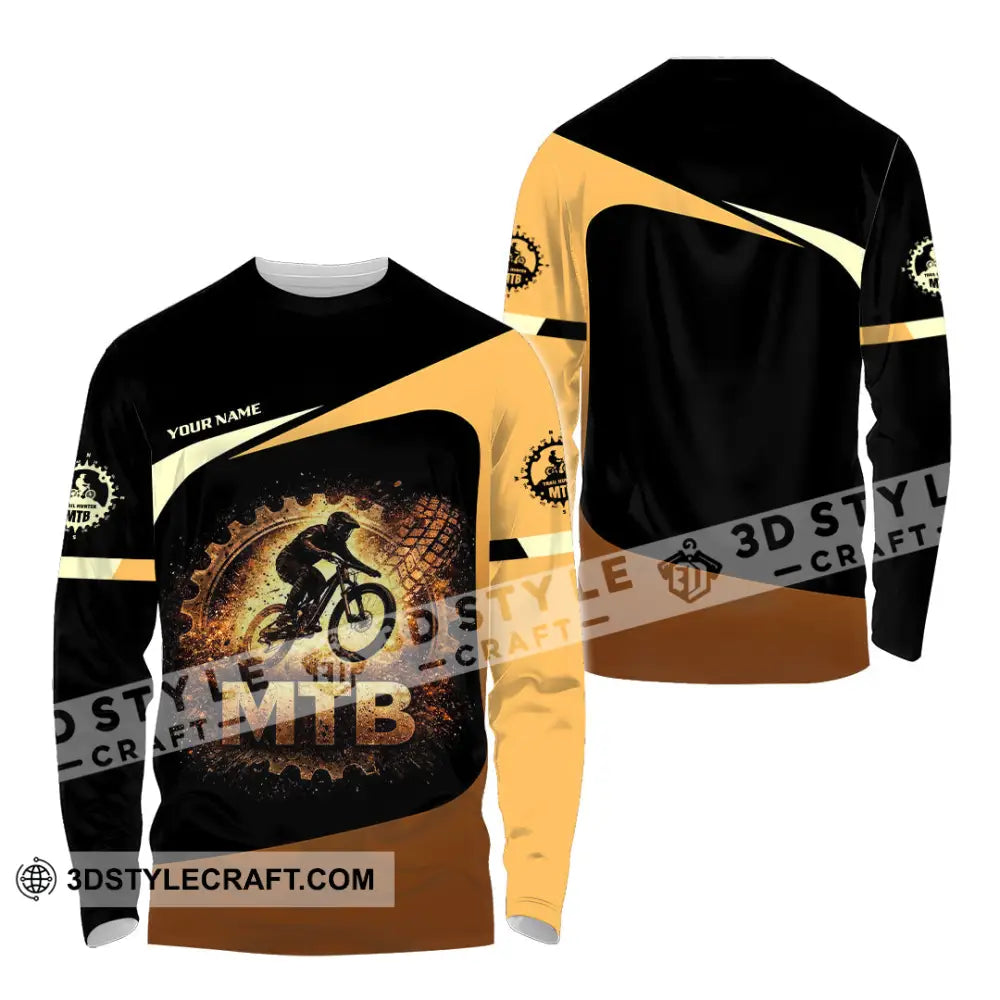Unisex Shirt - Custom MTB Mountain Bike 3D Shirt Long Sleeve Shirt / S T-shirt