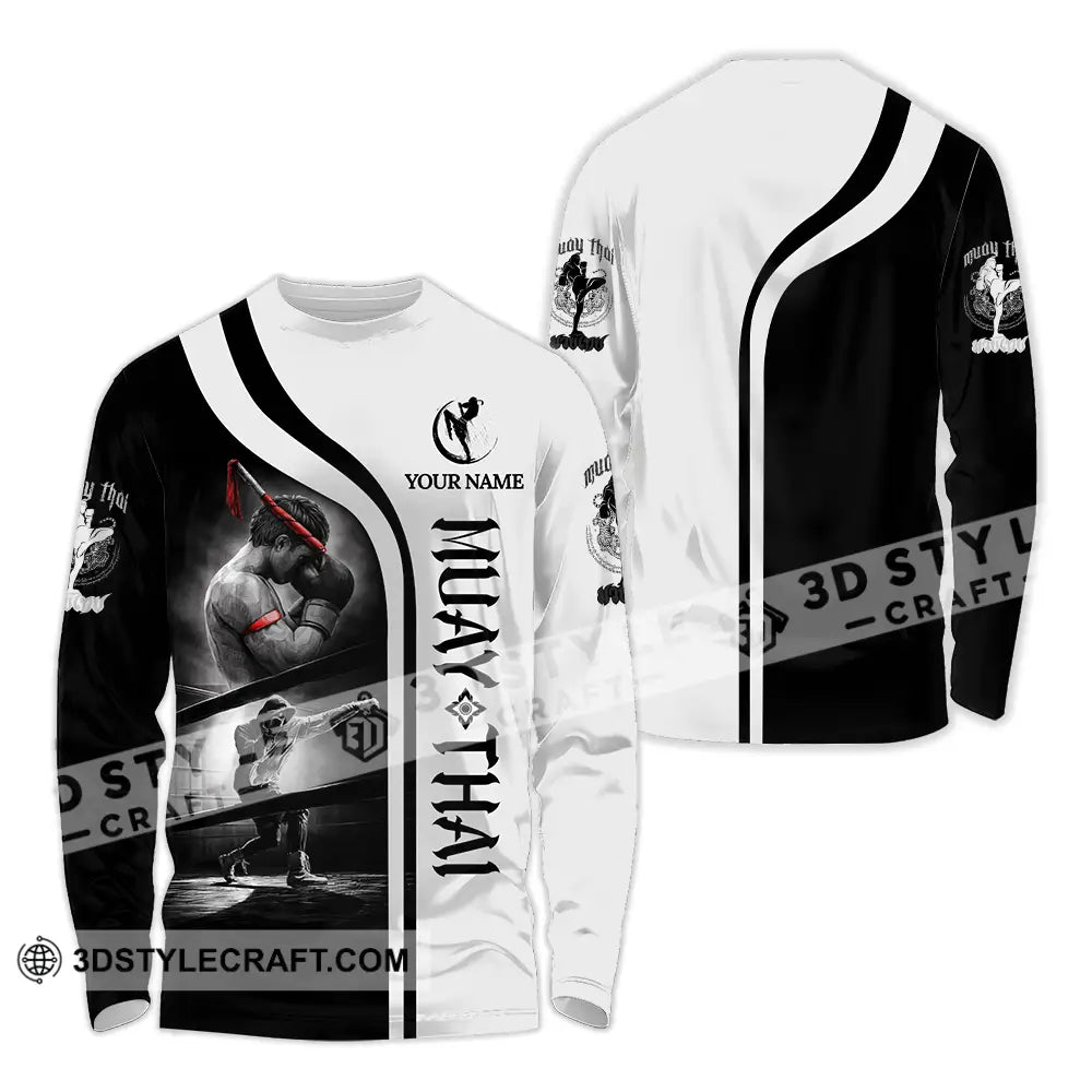 Unisex Shirt - Custom Muay Thai 3D Shirt Long Sleeve Shirt / S T-shirt