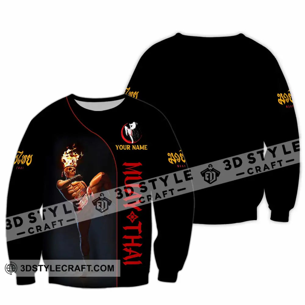 Unisex Shirt - Custom Muay Thai 3D Shirt Long Sleeve / S T-shirt