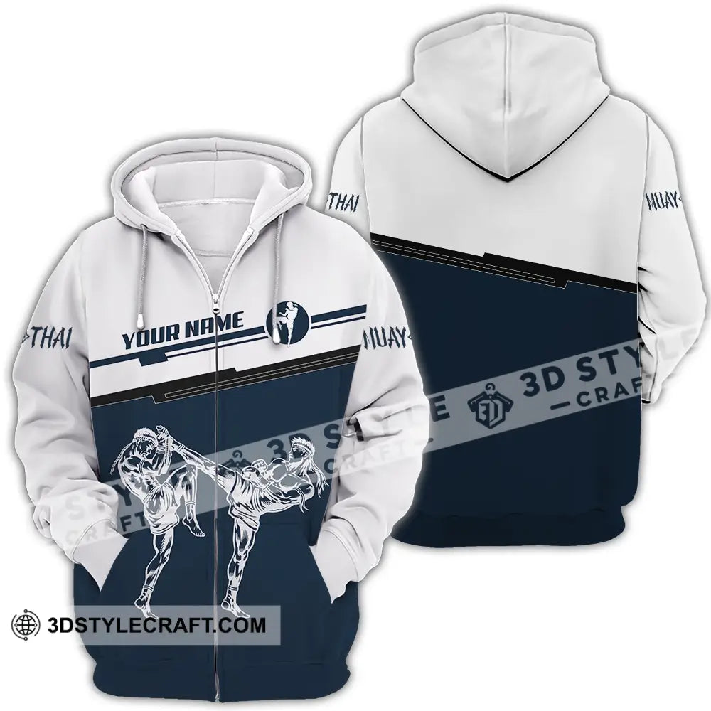 Unisex Shirt - Custom Muay Thai 3D Shirt Zipper Hoodie / S T-shirt