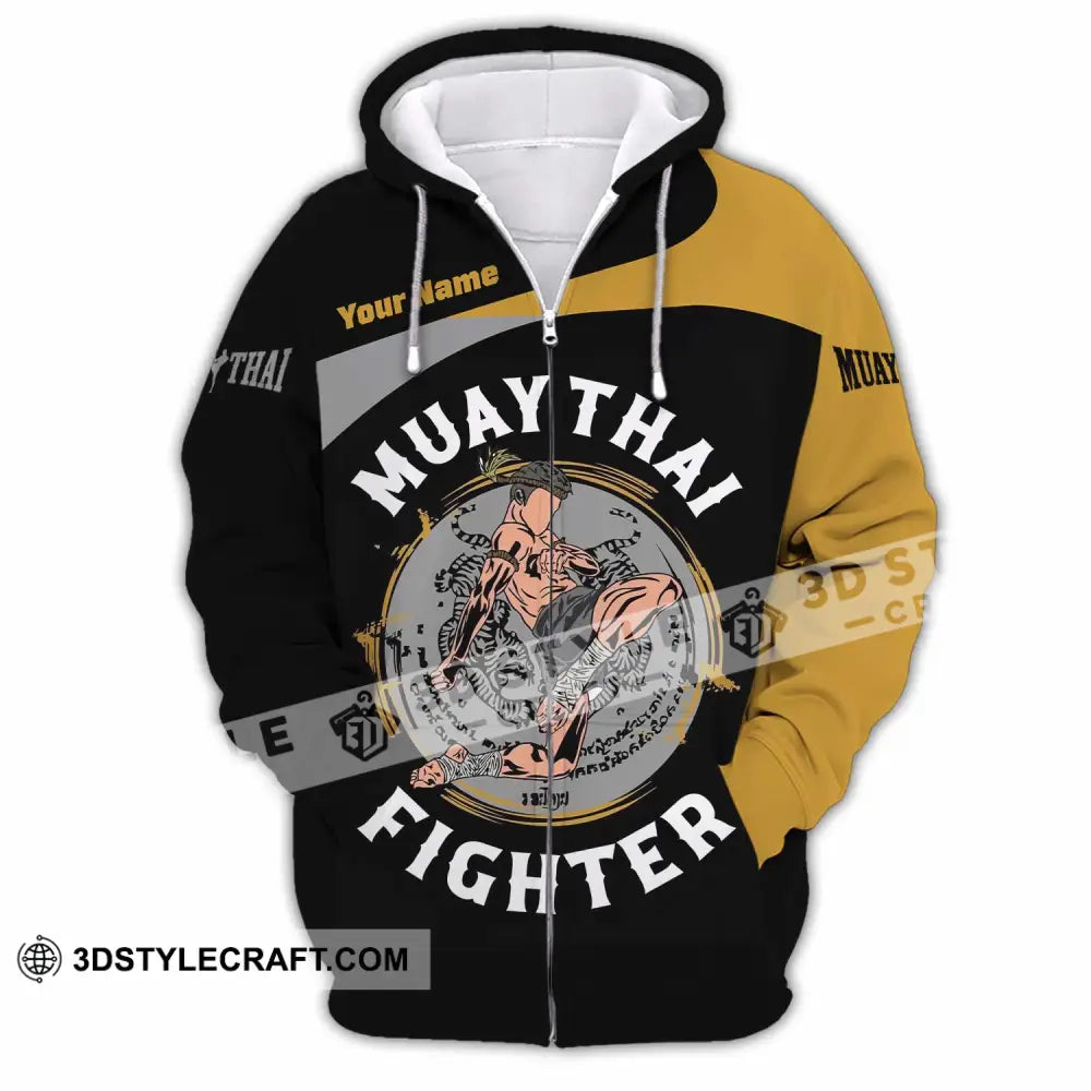 Unisex Shirt - Custom Muay Thai 3D Shirt Zipper Hoodie / S T-shirt