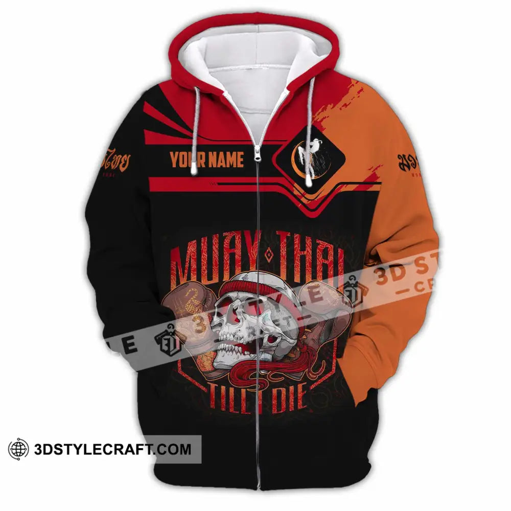 Unisex Shirt - Custom Muay Thai 3D Shirt Zipper Hoodie / S T-shirt