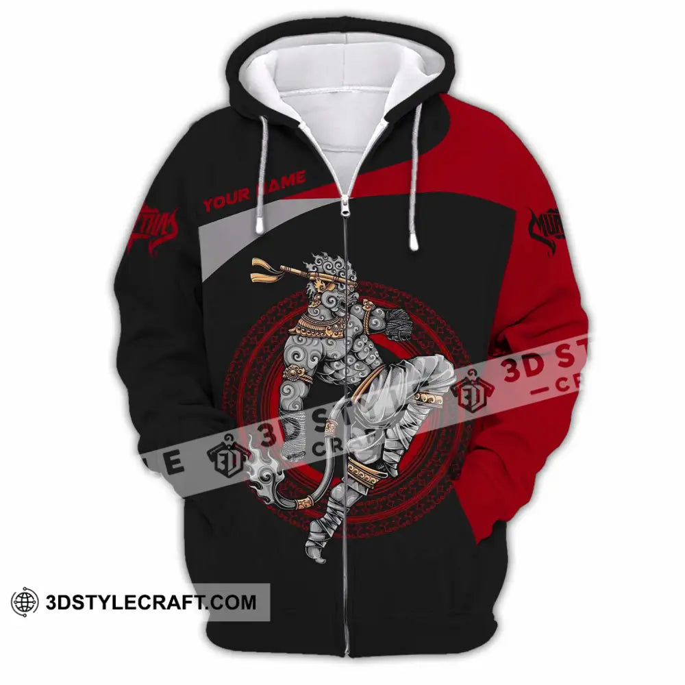 Unisex Shirt - Custom Muay Thai 3D Shirt Zipper Hoodie / S T-shirt