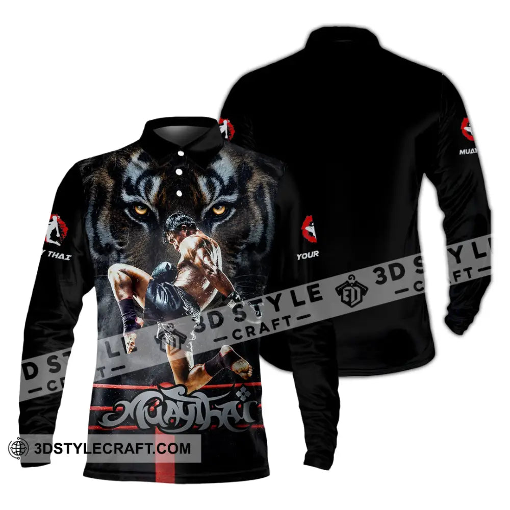 Unisex Shirt - Custom Muay Thai Shirt - Long Sleeve Polo / S - T-shirt