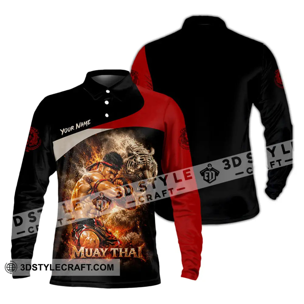 Unisex Shirt - Custom Muay Thai Shirt - Long Sleeve Polo / S - T-shirt