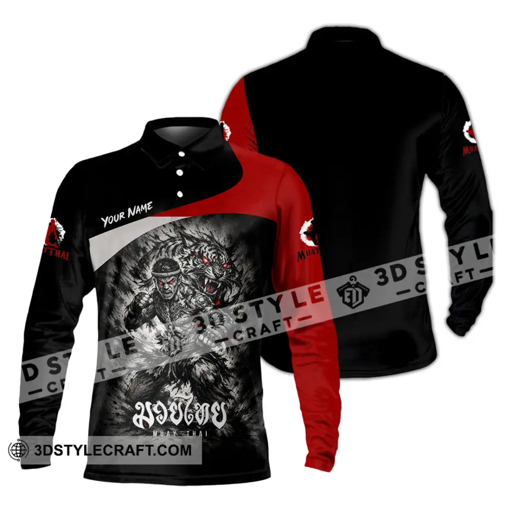Unisex Shirt - Custom Muay Thai Shirt - Long Sleeve Polo / S - T-shirt