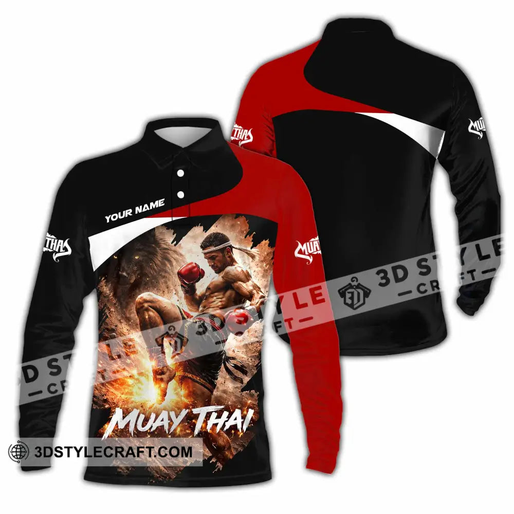 Unisex Shirt - Custom Muay Thai Shirt - Long Sleeve Polo / S - T-shirt