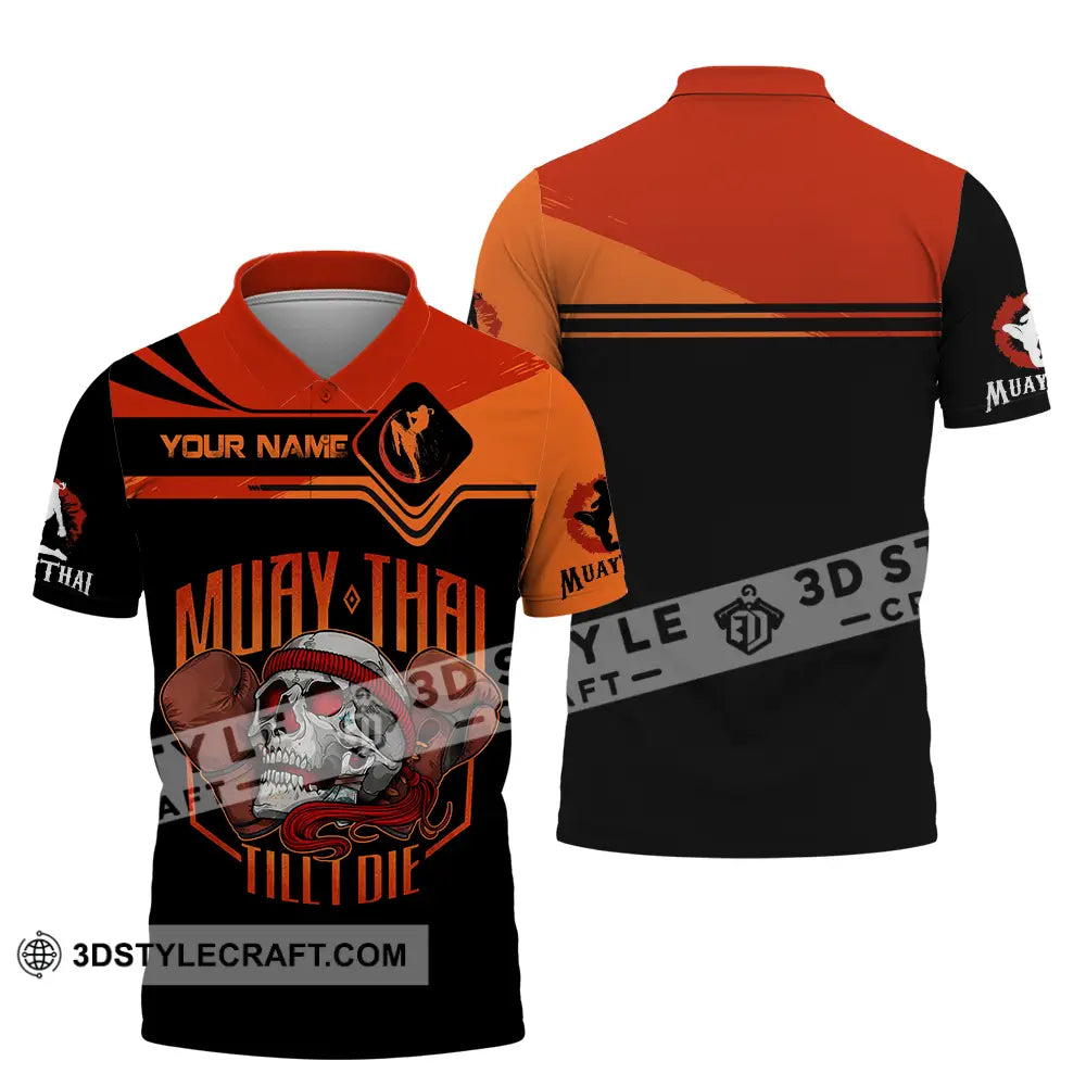Unisex Shirt - Custom Muay Thai Till Die 3D Shirt Polo Shirt / S T-shirt