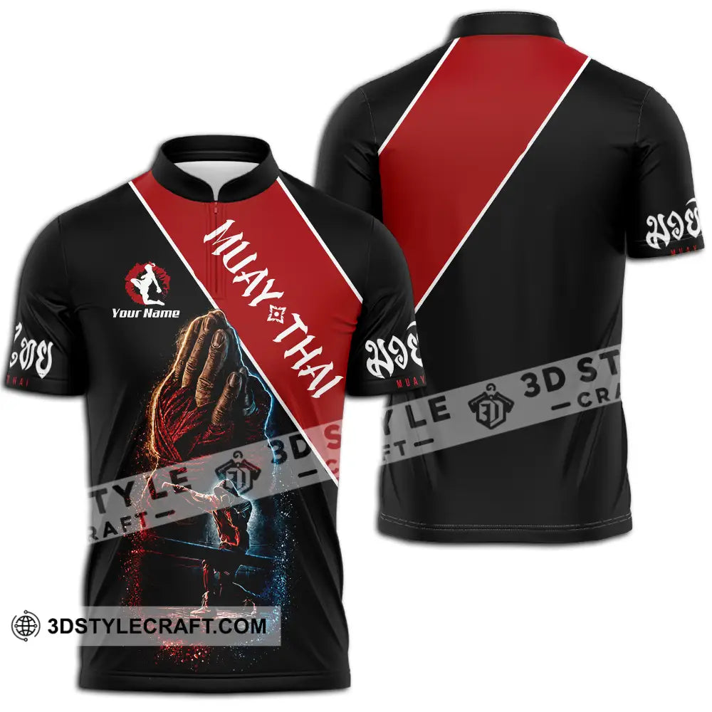 Unisex Shirt - Custom Muay Thai Shirt - Zipper Polo Shirt / S - T-shirt
