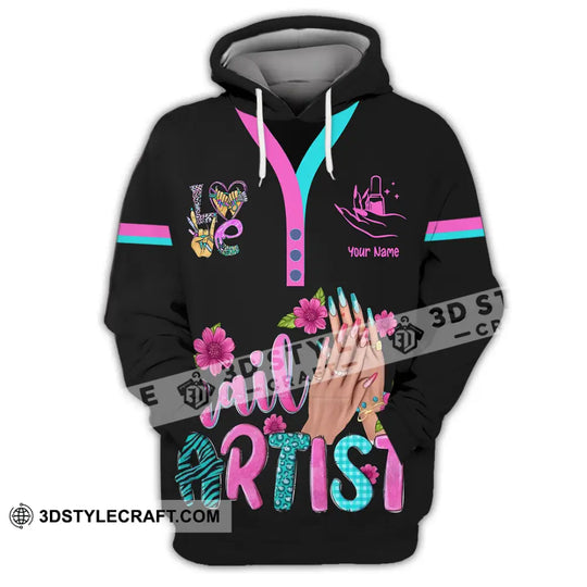 Unisex Shirt - Custom Nails Artist Shirt style option 3