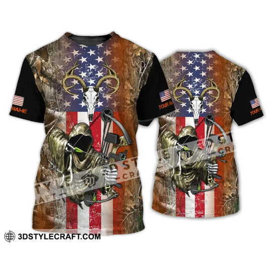 Unisex Shirt - Custom Name 3D America Hunter T-Shirt / S T-Shirt