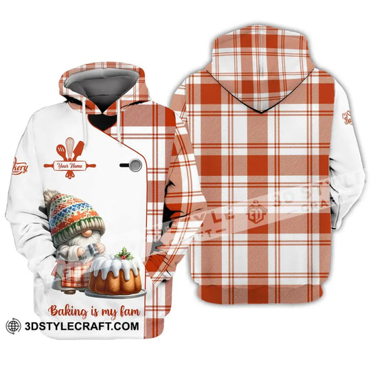 Unisex Shirt - Custom Name 3D Shirt - Baking Is My Fam style option 3