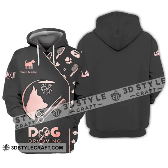 Unisex Shirt - Custom Name 3D Shirt - Dog Grooming Shirt style option 3