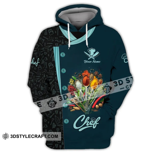 Unisex Shirt - Custom Name 3D Shirt For Chef - Cooking Spices style option 3