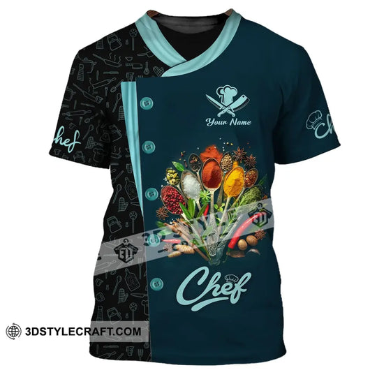 Unisex Shirt - Custom Name 3D Shirt For Chef - Cooking Spices style option 2