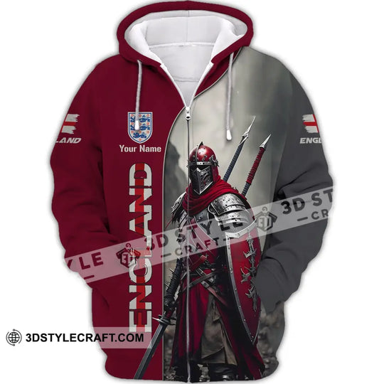 Unisex Shirt - Custom Name 3D Shirt For England Lover, Warrior style option 4