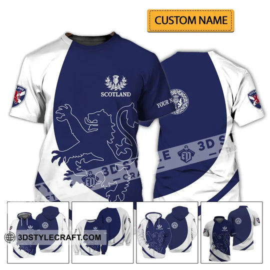Unisex Shirt - Custom Name 3D Shirt - Scottish Logo And Name style option 2