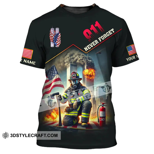 Unisex Shirt - Custom Name 911 Never Forget T-Shirt / S T-Shirt