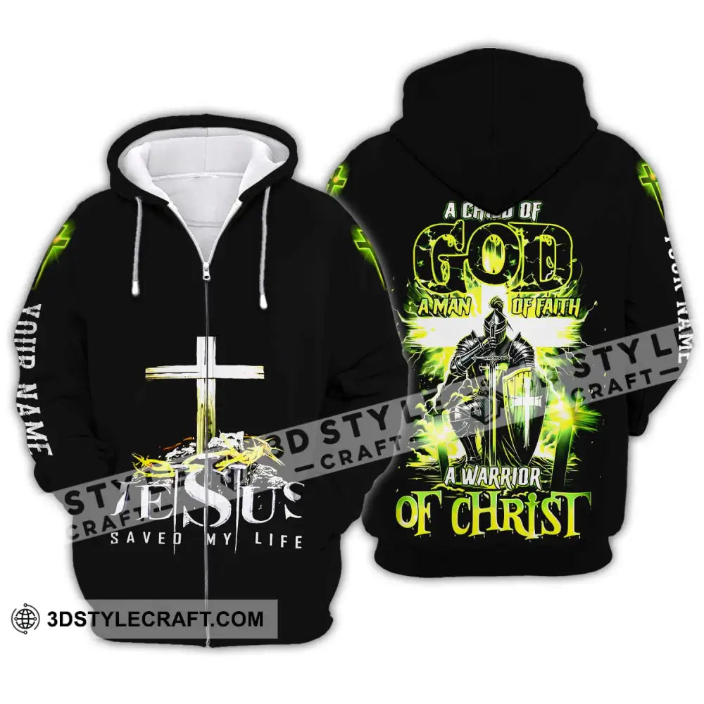 Unisex Shirt - Custom Name A Child Of God Zipper Hoodie / S T-Shirt