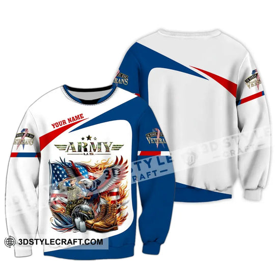 Unisex Shirt - Custom Name America Army Shirt style option 3