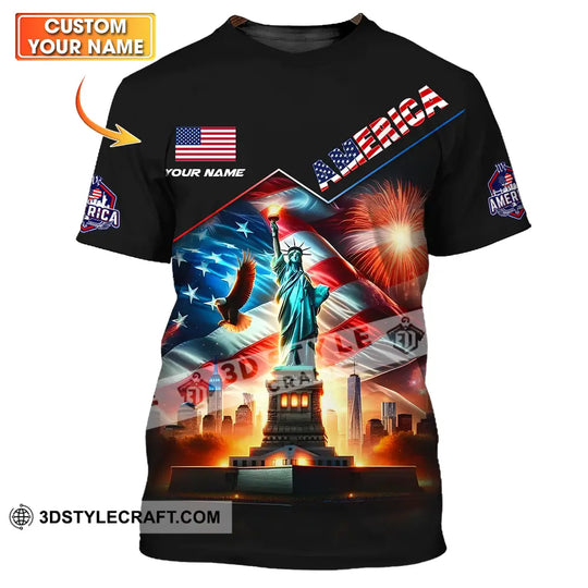 Unisex Shirt - Custom Name America Shirt style option 1