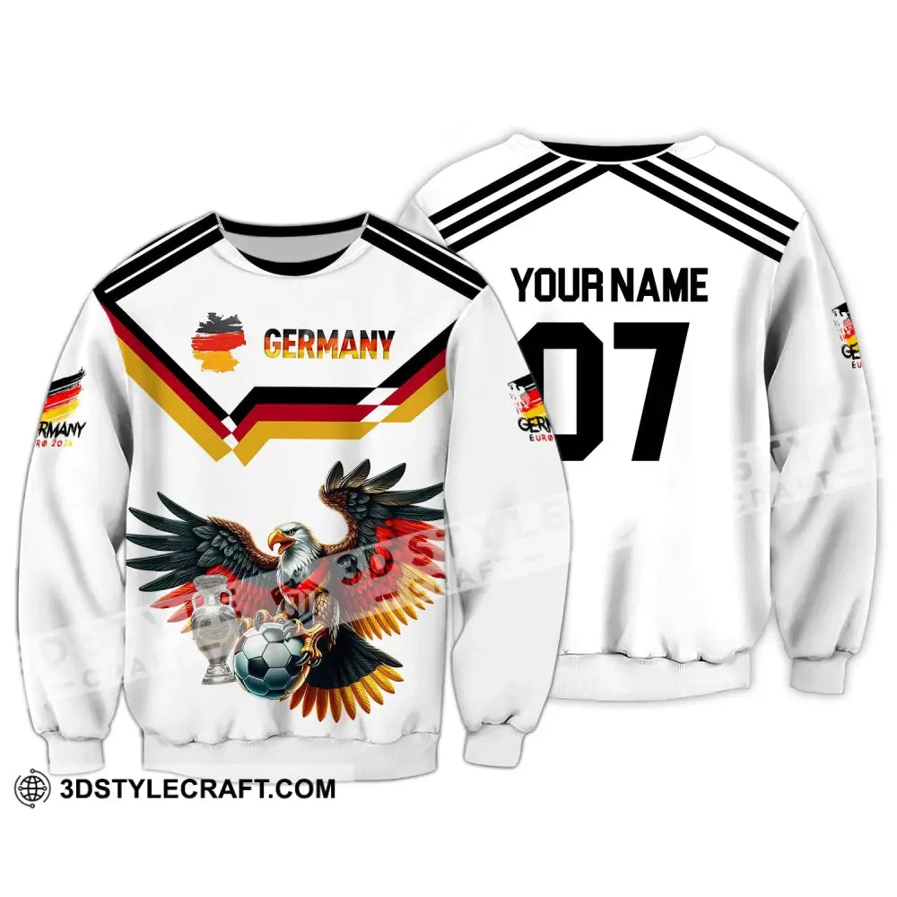 Unisex Shirt - Custom Name And Number 2024 Euro Cup Germany Team Long Sleeve / S T-Shirt