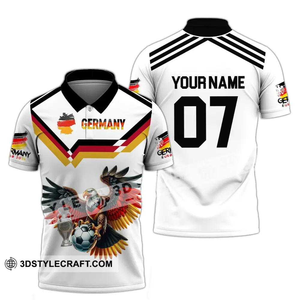 Unisex Shirt - Custom Name And Number 2024 Euro Cup Germany Team Polo / S T-Shirt