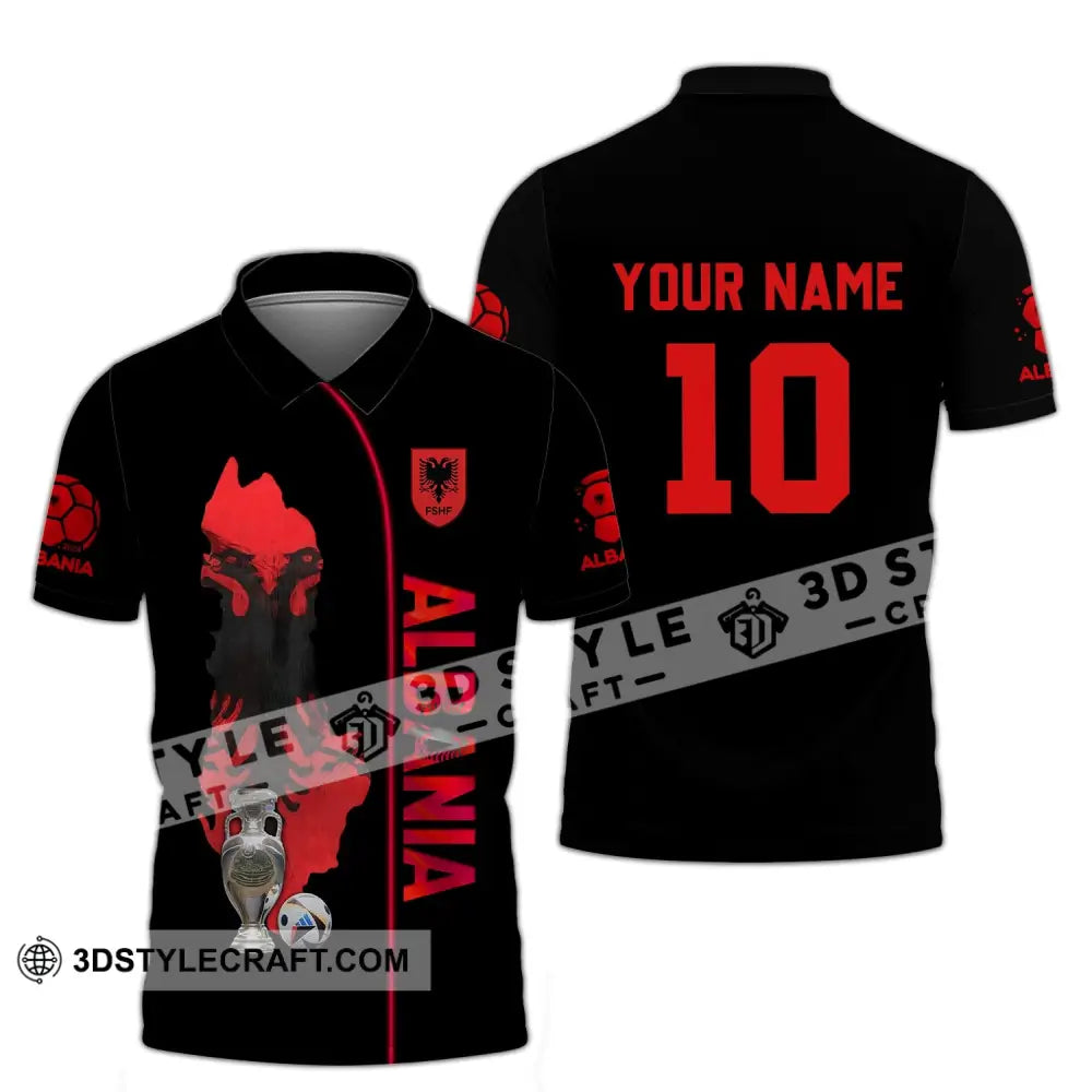 Unisex Shirt - Custom Name And Number Albania National Team Euro 2024 Polo / S T-Shirt