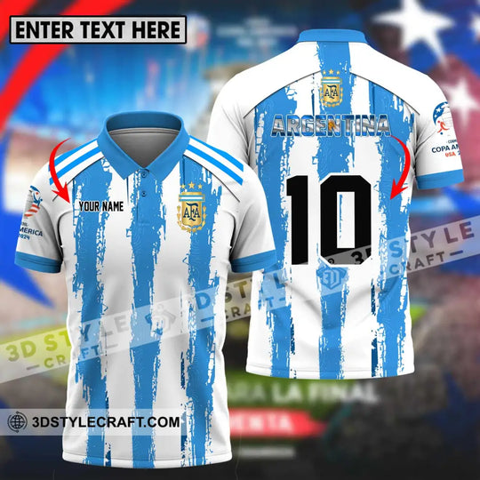 Unisex Shirt - Custom Name And Number Argentina Lover Shirt style option 1