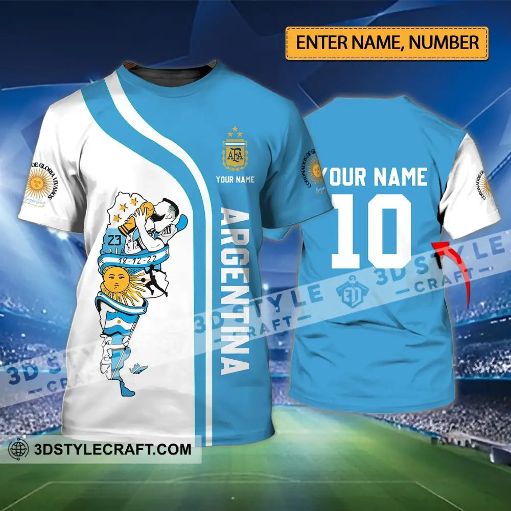 Unisex Shirt - Custom Name And Number Argentina National Team Afa T-Shirt