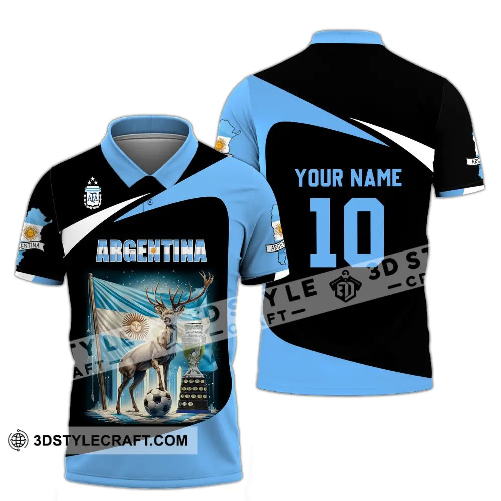 Unisex Shirt - Custom Name And Number Argentina National Team Lover Polo / S T-Shirt