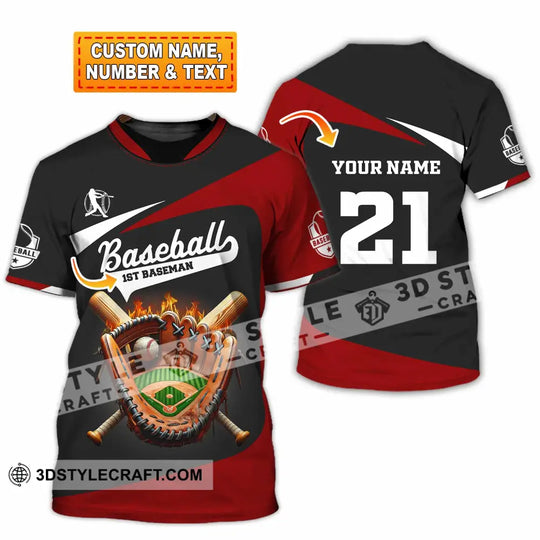 Unisex Shirt, Custom Name and Number Baseball Shirt, Baseball Love T-Shirt style option 1