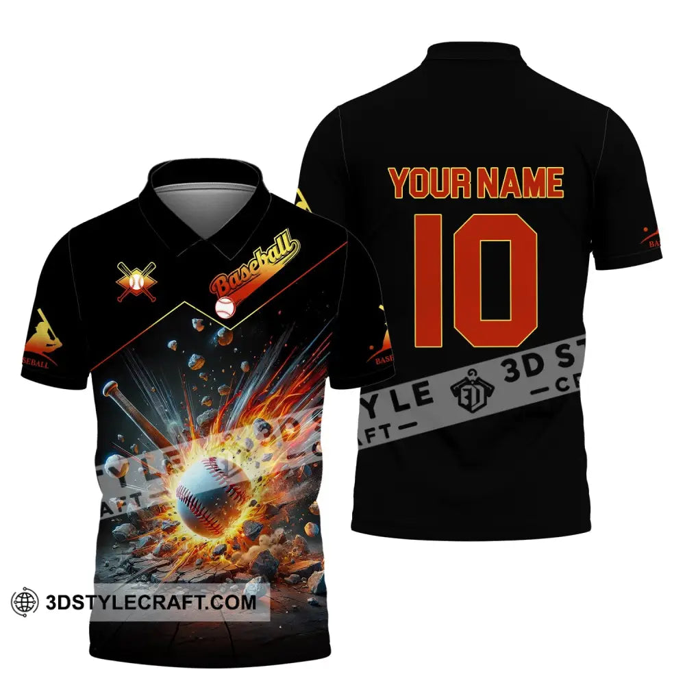 Unisex Shirt - Custom Name And Number Baseball Sport Polo / S T-Shirt