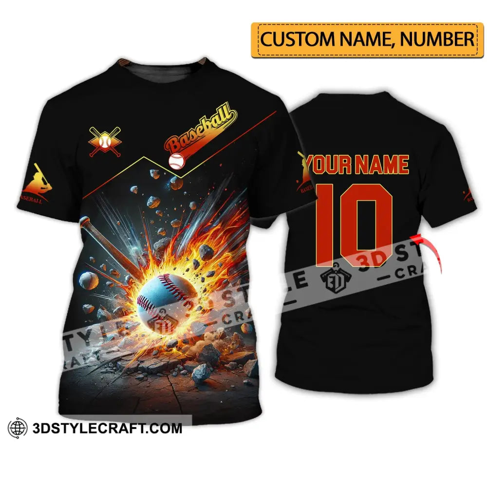 Unisex Shirt - Custom Name And Number Baseball Sport T-Shirt