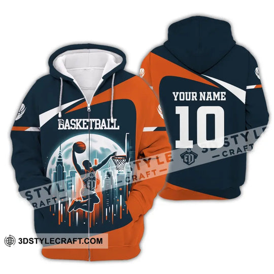 Unisex Shirt, Custom Name and Number Basketball Shirt, Basketball Club Uniform, Basketball Hoodie T-Shirt style option 4