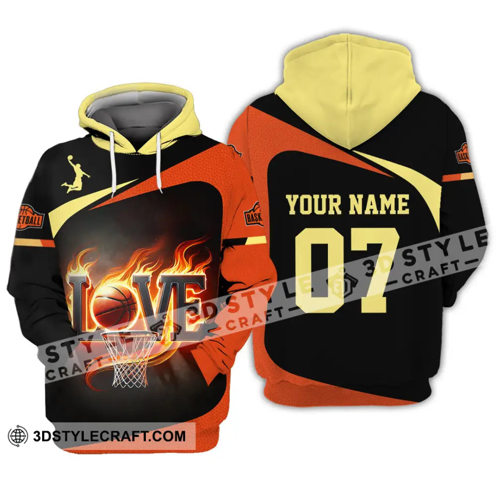 Unisex Shirt Custom Name And Number Basketball Lover Gift Hoodie / S T-Shirt