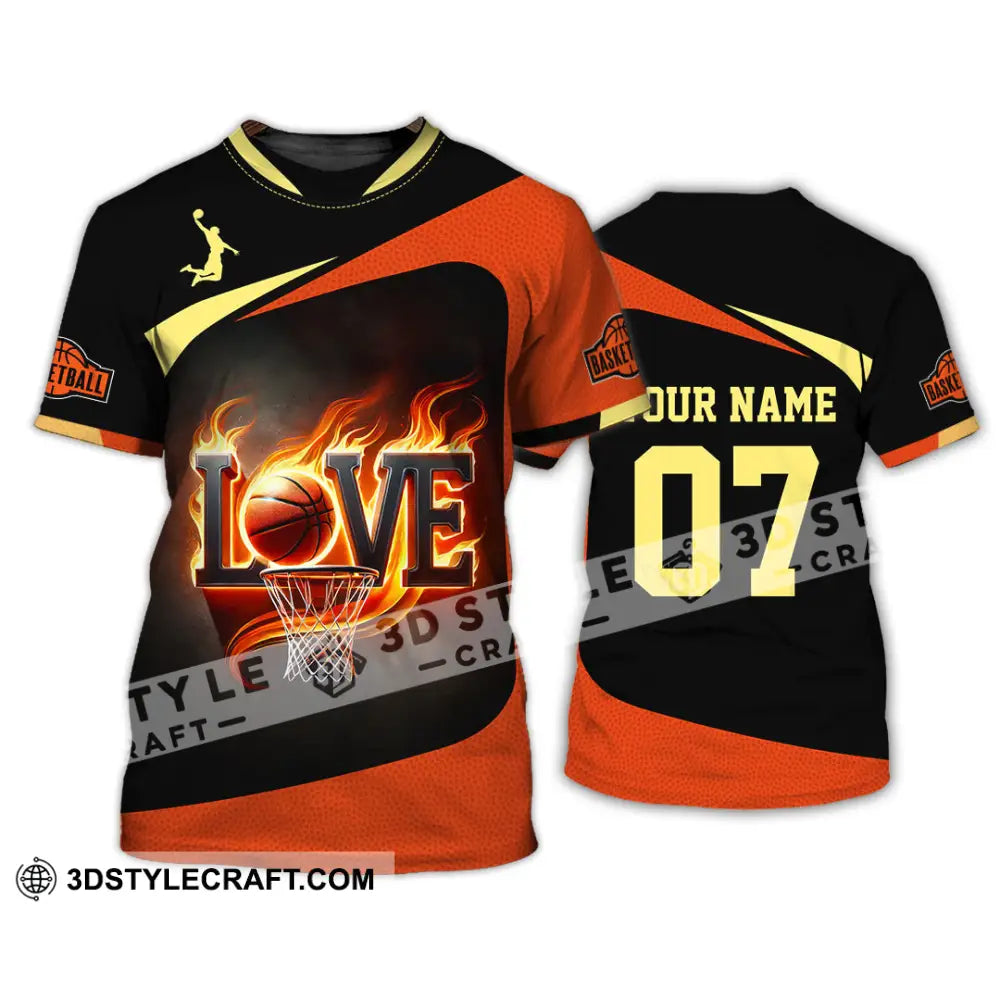 Unisex Shirt Custom Name And Number Basketball Lover Gift T-Shirt / S T-Shirt