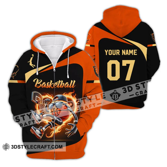 Unisex Shirt, Custom Name and Number Basketball Shirt, Basketball Polo Long Sleeve Shirt, Basketball Gift style option 3