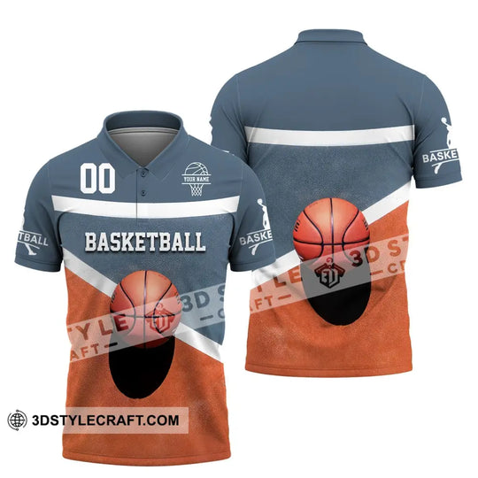 Unisex Shirt, Custom Name and Number Basketball Shirt, Basketball Polo Long Sleeve Shirt style option 4