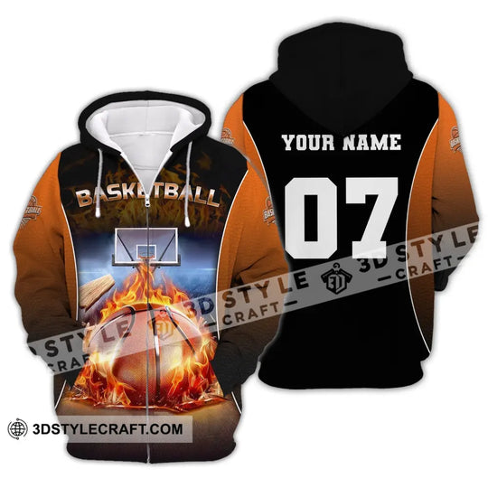 Unisex Shirt, Custom Name and Number Basketball T-Shirt, Gift For Basketball Player style option 3