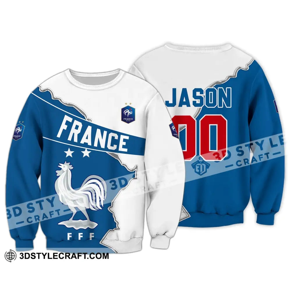 Unisex Shirt - Custom Name And Number Chicken France Fff Team Lover Euro 2024 Long Sleeve / S