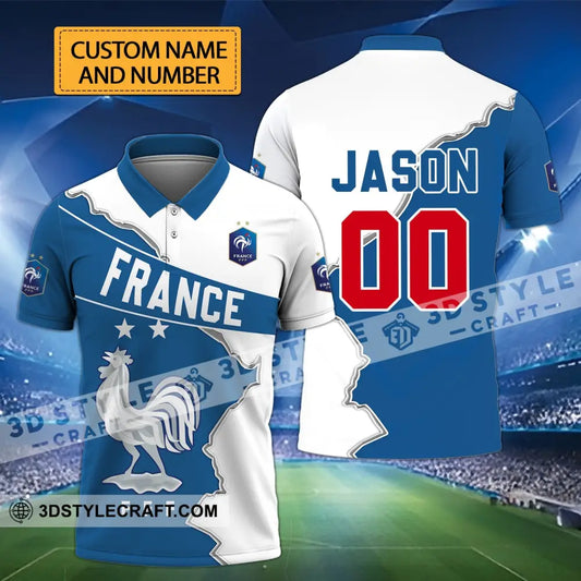 Unisex Shirt - Custom Name And Number Chicken France Fff Team Lover Euro 2024 T-Shirt