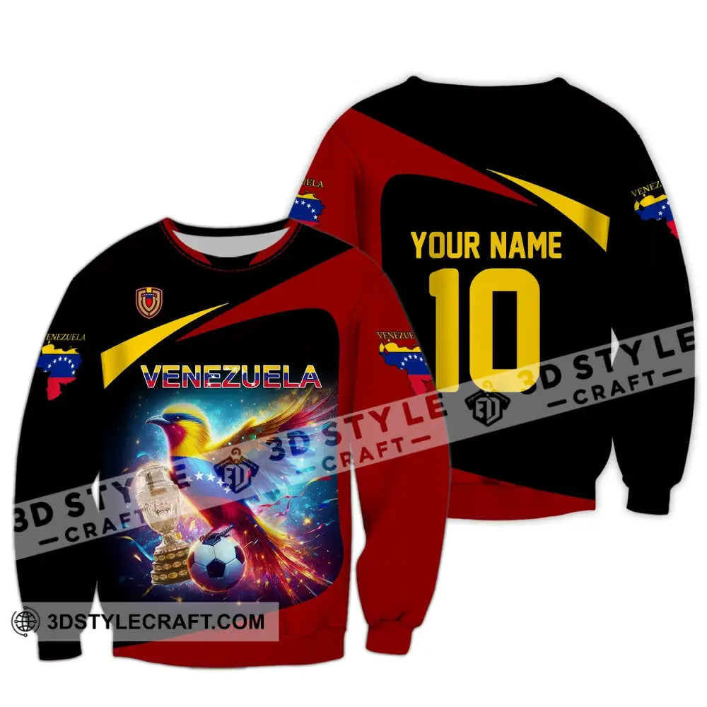 Unisex Shirt - Custom Name And Number Copa 2024 Cup Sport Venezuela Team Long Sleeve / S T-Shirt