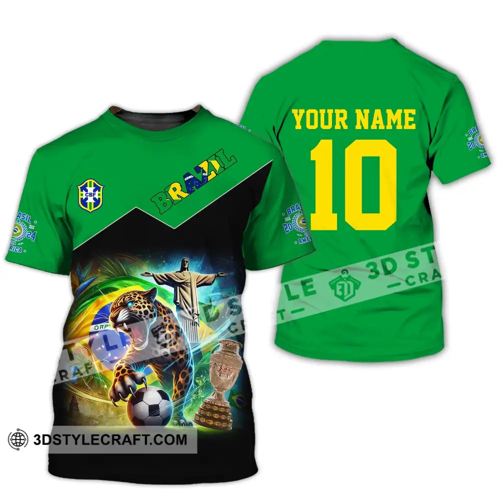 Unisex Shirt - Custom Name And Number Copa 2024 Sport Brazil Team T-Shirt / S T-Shirt